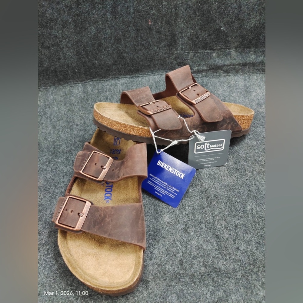 NWOB Birkenstock Arizona Unisex Soft Footbed, Habana women’s Sz 6 / Men’s 4 - Picture 2 of 6